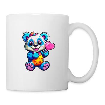 Panda Buntes Aquarell Cartoon Kawaii Tier - Tasse - Weiß - Rechts