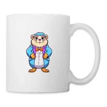 Marmotte Aquarelle Colorée Dessin Animé Kawaii Anima - Mug blanc - blanc - Droite