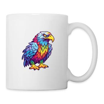 Eagle Colorful Watercolor Cartoon Kawaii Animal - Mug - white - Right