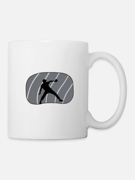 Tennis de table Tennis de table Raquette de tennis de table - Mug blanc - blanc