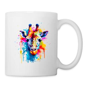 Sophie la girafe en aquarelle - Mug blanc - blanc - Droite