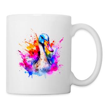 oie en couleurs , oiseaux - Mug blanc - blanc - Droite