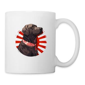 Chien mignon portant un kimono - Chemise d’anime - Mug blanc - blanc - Droite