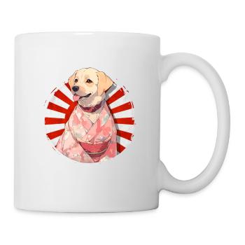 Chien mignon portant un kimono - Chemise d’anime - Mug blanc - blanc - Droite