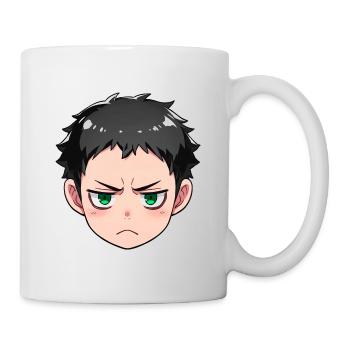 Annoyed Anime Face Emoji - Anime Shirt - Mug - white - Right