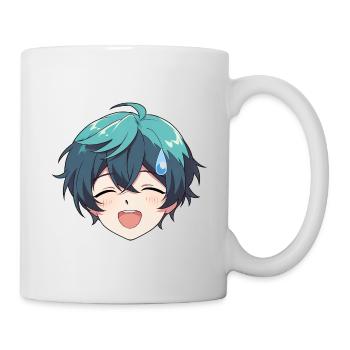 Nervous Anime Face Emoji - Anime Shirt - Mug - white - Right