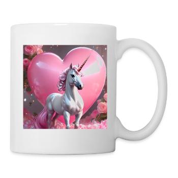 Unicorn pink heart - Mug - white - Right