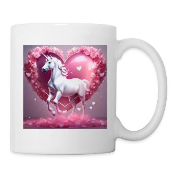 Unicorn Heart pink - Mug - white - Right