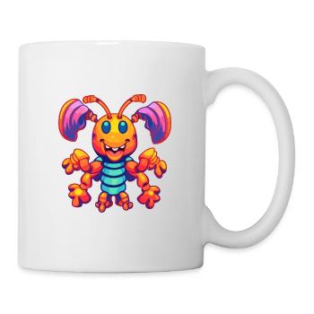 Homard Aquarelle Colorée Dessin Animé Kawaii Animal - Mug blanc - blanc - Droite