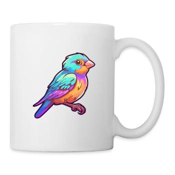 Sperling Buntes Aquarell Cartoon Kawaii Tier - Tasse - Weiß - Rechts