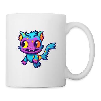 Catfish Colorful Watercolor Cartoon Kawaii Animal - Mug - white - Right