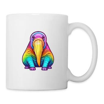 Walrus Colorful Watercolor Cartoon Kawaii Animal - Mug - white - Right