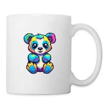 Panda Colorful Watercolor Cartoon Kawaii Animal - Mug - white - Right