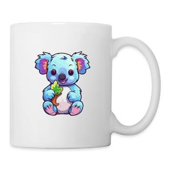 Koala Buntes Aquarell Cartoon Kawaii Tier - Tasse - Weiß - Rechts