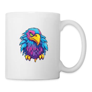 Eagle Colorful Watercolor Cartoon Kawaii Animal - Mug - white - Right