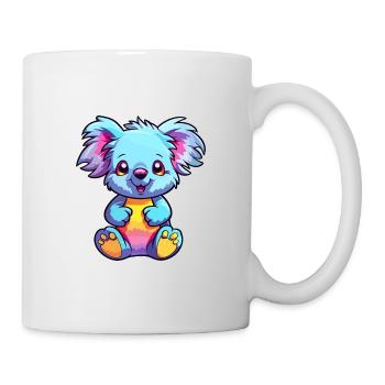 Koala Buntes Aquarell Cartoon Kawaii Tier - Tasse - Weiß - Rechts