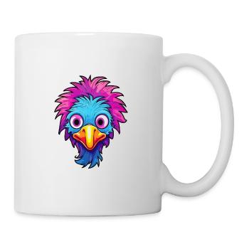 Emu Colorful Watercolor Cartoon Kawaii Animal - Mug - white - Right