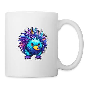 Echidna Colorful Watercolor Cartoon Kawaii Animal - Mug - white - Right