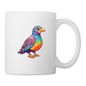 Perdrix Aquarelle Colorée Dessin Animé Kawaii Anima - Mug blanc - blanc - Droite