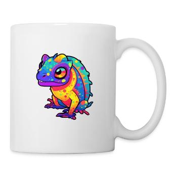 Lizard Colorful Watercolor Cartoon Kawaii Animal - Mug - white - Right