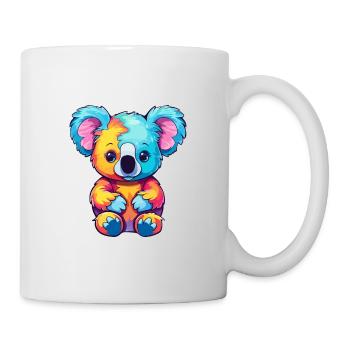 Koala Buntes Aquarell Cartoon Kawaii Tier - Tasse - Weiß - Rechts