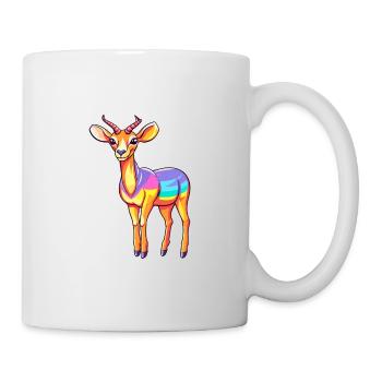 Impala Buntes Aquarell Cartoon Kawaii Tier - Tasse - Weiß - Rechts