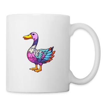 Goose Colorful Watercolor Cartoon Kawaii Animal - Mug - white - Right