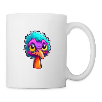 Emu Colorful Watercolor Cartoon Kawaii Animal - Mug - white - Right