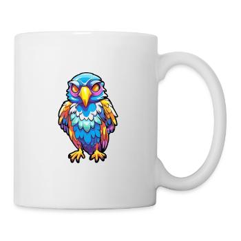 Falcon Colorful Watercolor Cartoon Kawaii Animal - Mug - white - Right