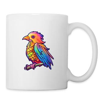 Cuckoo Colorful Watercolor Cartoon Kawaii Animal - Mug - white - Right