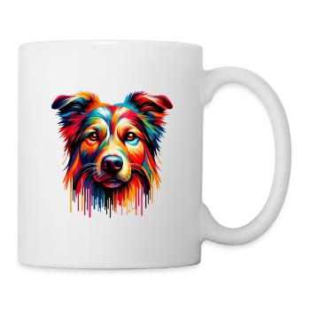 Mera Art Painted Dog two - Mug - white - Right