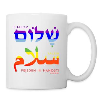 Shalom - Salaam - Frieden! - Tasse - Weiß - Rechts