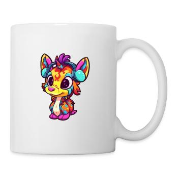 Bongo Buntes Aquarell Cartoon Kawaii Tier - Tasse - Weiß - Rechts
