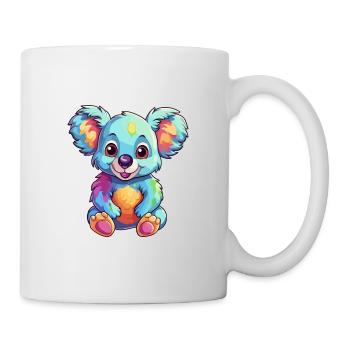 Koala Buntes Aquarell Cartoon Kawaii Tier - Tasse - Weiß - Rechts