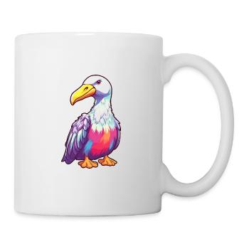 Albatros Aquarelle Colorée Dessin Animé Kawaii Anima - Mug blanc - blanc - Droite