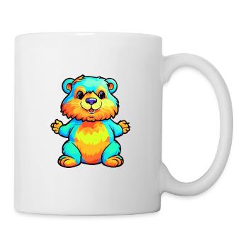 Beaver Colorful Watercolor Cartoon Kawaii Animal - Mug - white - Right