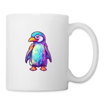 Penguin Colorful Watercolor Cartoon Kawaii Animal - Mug - white - Right