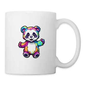Panda Buntes Aquarell Cartoon Kawaii Tier - Tasse - Weiß - Rechts
