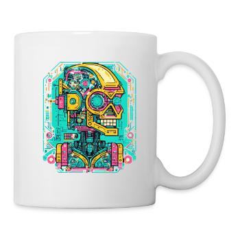 Robot IA Cyberpunk - Mug blanc - blanc - Droite