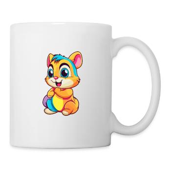 Chipmunk Colorful Watercolor Cartoon Kawaii Animal - Mug - white - Right