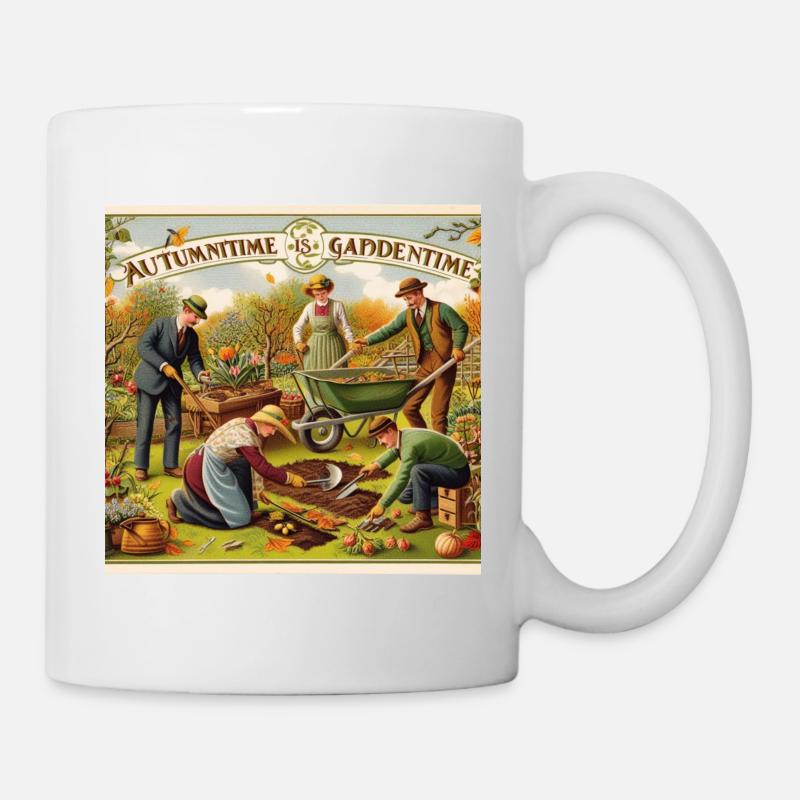 Autumn is garden time - Mug - white