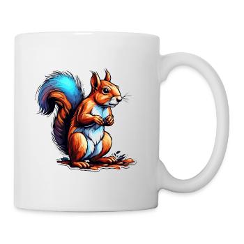 Squirrel / Animal / Rodent / Forest Animal / Comic - Mug - white - Right