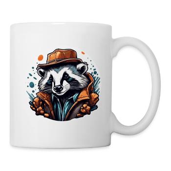 Badger / Rodent / Animal / Stripe / Wild - Mug - white - Right