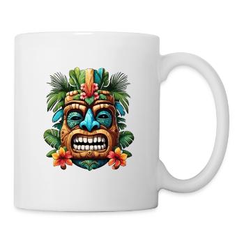 Tiki / Hawaï / Tropical / Île / Culture / Logo - Mug blanc - blanc - Droite