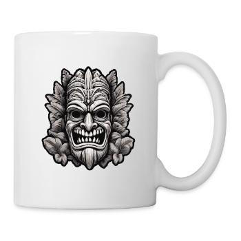 Tiki / Hawaï / Tropical / Île / Culture / Logo - Mug blanc - blanc - Droite