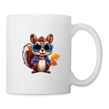Eichhörnchen / Tier / Nagetier / Waldtier / Comic - Tasse - Weiß - Rechts