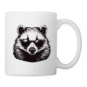 Blaireau / Rongeur / Animal / Rayure / Sauvage - Mug blanc - blanc - Droite