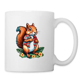 Eichhörnchen / Tier / Nagetier / Waldtier / Comic - Tasse - Weiß - Rechts