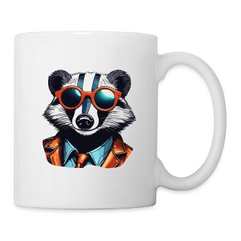 Badger / Rodent / Animal / Stripe / Wild - Mug - white - Right