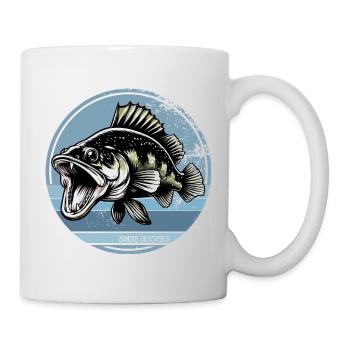 Zander Angeln Raubfisch Fisch - Tasse - Weiß - Rechts